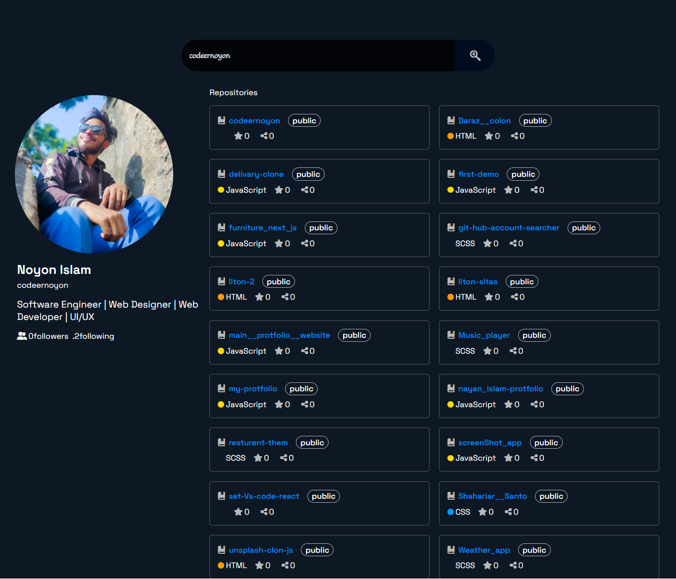 Git Hub repo search